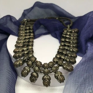 Silver Colored Choker Necklace-Authentic - Picture 1 of 3