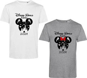 Disney World Florida 2024 Couple Matching Pack T Shirt Mickey Minnie Mouse Top - Picture 1 of 6