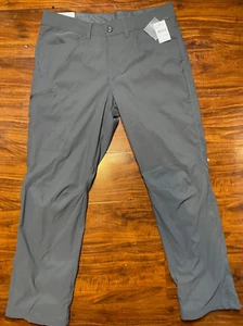 EDDIE BAUER Lined Rainier Pants Straight Fit Smoke Grey SZ 34x30-NEW WITH TAGS - Picture 1 of 11