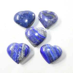 5 Lapis Hearts Combined Weight of 499 Grams #7341 Gemstone Hearts - Picture 1 of 4
