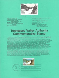 #8318 20c TVA Stamp - Scott #2042 - USPS Souvenir Page - Picture 1 of 1