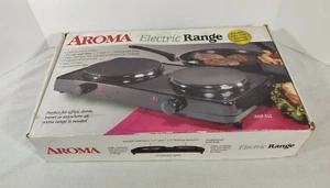 Aroma Double Electric Range (AHP-312) - Working, Black - Picture 1 of 11