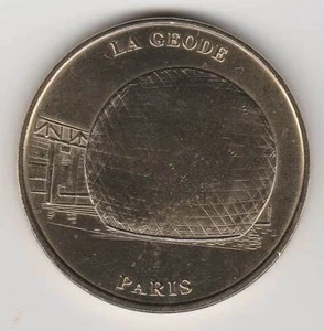 A 1998 TOKEN MEDAILLE SOUVENIR MDP -- 75 019 N°1 LA GEODE PARIS - Picture 1 of 2