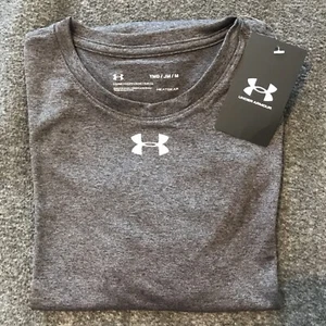 Under Armour Youth Locker 2.0 Shirt, YMD/JM/M, Heather Grey, NWT - Picture 1 of 5