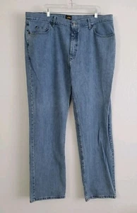 LEE Jeans Men's 42 x 34 Regular Fit Light Wash Blue Denim Dad Pants 42x34 3XL - Picture 1 of 14