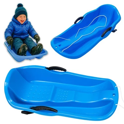 Kinderschlitten mit Bremsen & Zugseil – leicht, robust & frostsicher, Blau - Bild 1 von 4