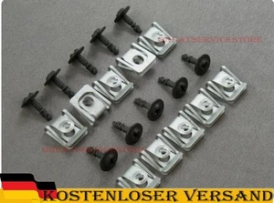 10x Unterboden Befestigungs Klammer + Metall Schrauben für BMW E46 E65 E70 E71 - Picture 1 of 2