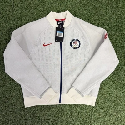 Mujer Talla M - Nike Team USA Olympics Mujer’s Chaqueta CK4626-100 Blanca Nueva Foto 1 de 3