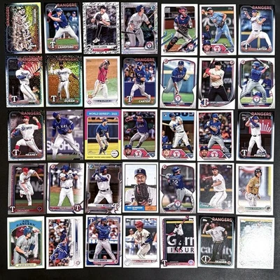 Texas Rangers Lot (70) w/ Refractor Parallels, Rookie Cards RC, Prospects Holo + - Image 1 of 4