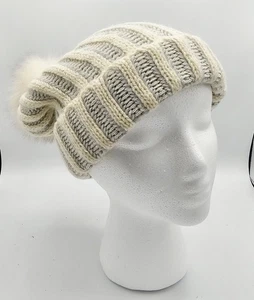 Neu mit Etikett Sundance Katalog grau/elfenbein weiche Wollmischung Mathilda Beanie Einheitsgröße $ 50 - Bild 1 von 7