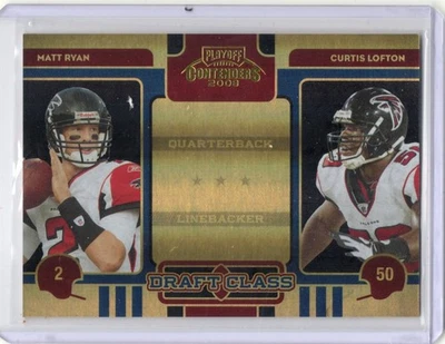 2008 Playoff Contenders Matt Ryan / Curtis Lofton Draft Class Gold /50 #2 - Image 1 of 2