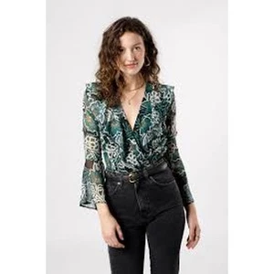 Band of the Free NWT Bonnie Emerald Floral Long Sleeve Bodysuit - Size L - Picture 1 of 7