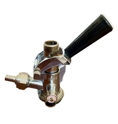 Acoplador de grifo de barril Sankey mango de palanca negro acero inoxidable NADS Foto 1 de 4