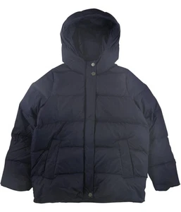 Eileen Fisher Womens Hooded Down Jacket, Blue, XX-Small - Picture 1 of 1
