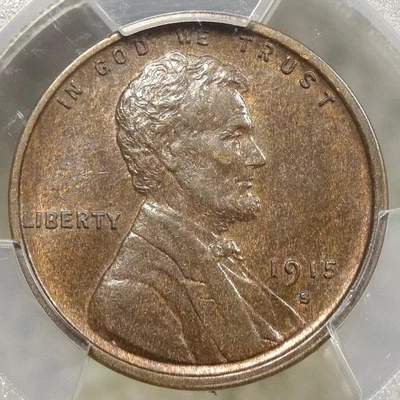 Centavo Lincoln 1915-S, elección sin circular, graduación profesional MS-62BN, fecha difícil en sin circular Foto 1 de 4