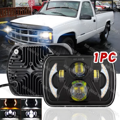 Faro LED 5x7" 7x6" HI/Lo DRL para camioneta Chevrolet K1500 K2500 K3500 1988-99 Foto 1 de 4