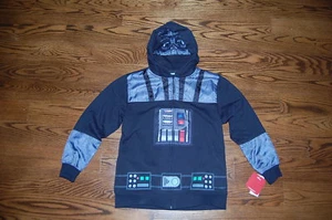 Boys' Star Wars Darth Vader Hooded Sweatshirt Hoodie zip Youth Sz XL NEW - Picture 1 of 8
