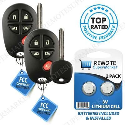 2 Replacement for Toyota 2004-2010 Sienna Remote Car Keyless 5b Van Key Fob Set Foto 1 de 4