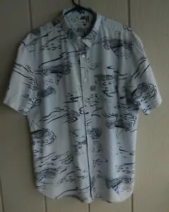 Camisa clásica para hombre XL antigua marina calce ajustado manga corta abotonada pecho 50 vela - Imagen 1 de 9