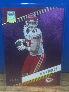 TRAVIS KELCE 2023 PANINI DONRUSS ELITE PURPLE SP INSERT CARD #'D /49 NFL CHIEFS - Picture 1 of 2