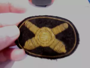 Bürgerkrieg Ära Goldfaden Artilley gekreuzte Kanone, schwarzer Hut Abzeichen, 3" breit - Bild 1 von 3
