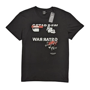 G-Star RAW Mirror GR Graphic T-Shirt Men's Size L Black Organic Cotton *NEW* - Picture 1 of 9