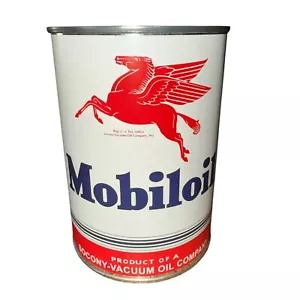 Mobil Pegasus 1 quart Oil Can Gas Oil -Paper Label - Sealed & Empty - Picture 1 of 6