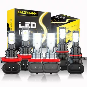 For Mazda 6 2014-2017 CX-9 2013-2015 -6x LED Headlight Fog Light Combo Bulbs Kit - Picture 1 of 15