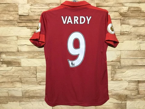 LEICESTER CITY 2016-17 Away Football Shirt Soccer Jersey Puma #9 Vardy Sz KIDS L Cover