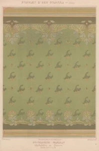 Mulier. Dipinto Art Nouveau 2a serie decorazioni. Ca. 1900 Cromolitografi. - Foto 1 di 9