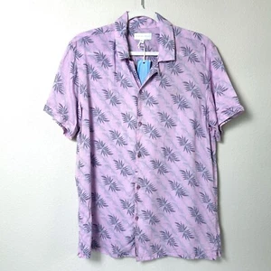 Camicia Thomas Royall con bottoni taglia M rosa Italia floreale modal manica corta nuova con etichetta - Foto 1 di 14