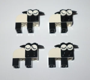 Lego ® Lot Animaux de la Ferme 4 Mouton Blanc & Noir Sheep NEW - Picture 1 of 1