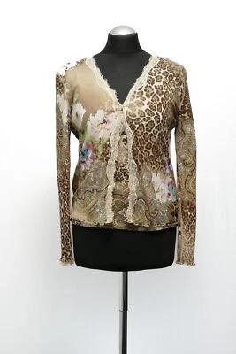 Nice Connection Damen Twin-Set Shirt & Cardigan 38 beige Leo Animalprint leicht - Bild 1 von 4