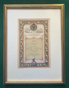 Antique Imperial Russian Tsar Alexander Romanov Grand Duchess Maria Wedding Menu - Picture 1 of 9