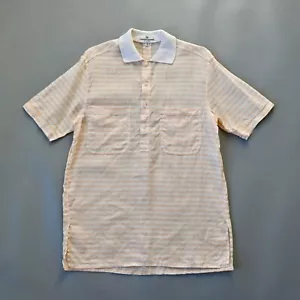 VTG 80s Valentino Garavani striped linen pullover shirt 15 - 38 made in Italy - Picture 1 of 10