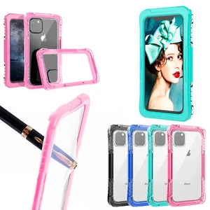 For iPhone 11 11 Pro Max 11 Pro Waterproof Case Clear Full Body Anti-impact Case - Picture 1 of 25