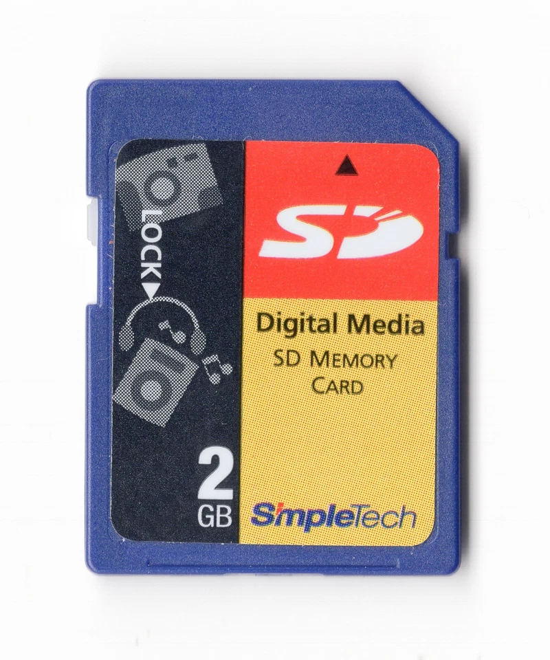 Tarjeta de memoria para cámara SD genuina SimpleTech de 2 GB Foto 1 de 1