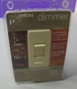 Lutron LG600-PH Interruttore Dimmer Luce Monopolare Avorio, Incandescenza/Alogeno 120V - Foto 1 di 11