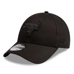 NEW Chicago Bulls Black New Era 9FORTY Cloth Strap Adjustable Cap - Black - Picture 1 of 4