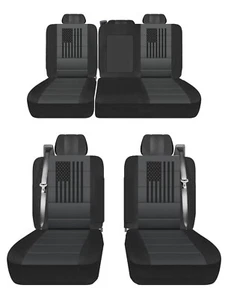 Fundas de asiento delanteras y traseras para Chevy Silverado 2500 HD 2003-2006 negro carbón - Imagen 1 de 1