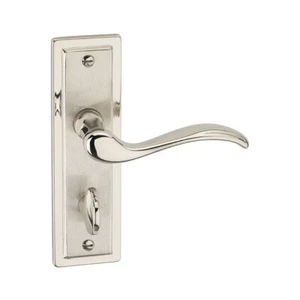 Porto Metal Lever Door Handles with Round Rose Internal and External Latch Set - Picture 1 of 2