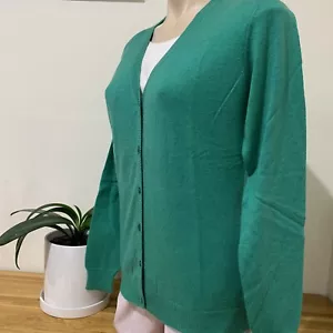 Women's Green Cashmere Sweater - 100% Pashmina Jumper Tops Warm Winter Cardigan - Bild 1 von 6