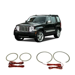 Kit de anillo de halo de faros LED blanco brillante para Jeep Liberty 08-13 - Imagen 1 de 3