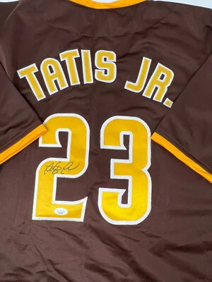 Fernando Tatis Jr. San Diego Padres Hand Signed Autographed Jersey w/ JSA COA - Image 1 of 4