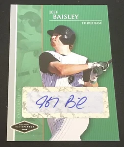 2006 Just Minors Baseball Autograph Card JF-1 Jeff Baisley 19/100 NM-MT - Picture 1 of 2