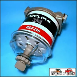 FFK2961 Single CAV Diesel Fuel Filter Assembly w Glass Bowl 1/2in Thread HDF296 - Picture 1 of 5
