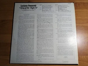 KING OF THE HIGH C's BY LUCIANO PAVAROTTI 1973 LONDON RECORDS VINYL LP - Picture 1 of 2