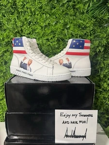 Donald Trump Fight High-Top Shoe SHIPS NOW ✅ (5000 TOTAL) MAGA POTUS BRAND NEW - Picture 1 of 7