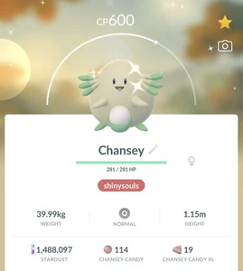 Pokémon Go Shiny Chansey Trade! Registered Or 30 Day Friends! *See Description* - Picture 1 of 2