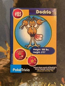 Dodrio #85 PokeTrivia Mewtwo Strikes Back 6 Vintage Pokemon Karte - Miscut - Bild 1 von 2